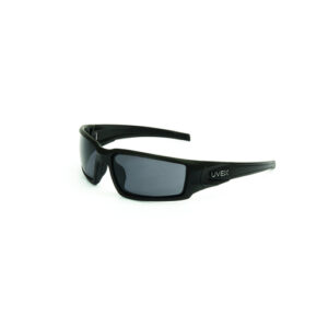 Uvex, Hypershock, Black Safety Glasses With Gray Polycarbonate Hydroshield Anti-Fog Lens