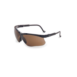 Honeywell Uvex Genesis Black Safety Glasses With Espresso Polycarbonate Ultra-dura Anti-ScratchHard Coat Lens