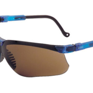 Uvex by Honeywell Genesis Safety Glasses With Vapor Blue Polycarbonate Frame And Espresso Polycarbonate Uvextreme Anti-Fog Lens