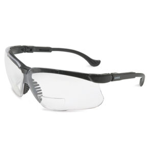 Honeywell Uvex Genesis 2.5 Diopter Black Safety Glasses With Clear Anti-ScratchHard Coat Lens