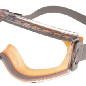 Honeywell Uvex Stealth Indirect Vent Chemical Splash Impact Goggles With Gray And Orange Low Profile Frame And Clear Uvextreme Anti-Fog Lens