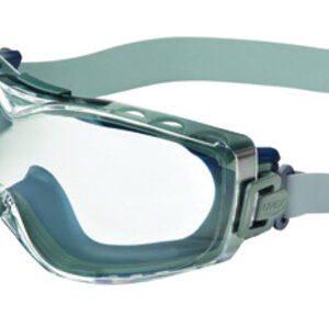 Honeywell Uvex Stealth OTG Indirect Vent Over The Glasses Goggles With Blue Low Profile Frame And Clear Dura-streme Anti-FogAnti-Scratch Lens