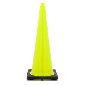 JBC 36" Lime PVC Revolution Series Traffic Cone
