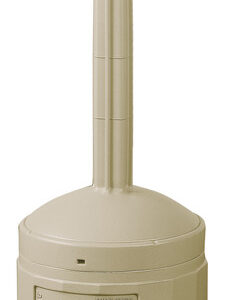Justrite 16 12" X 38 12" Adobe Beige Smokers Cease-Fire Polyethylene Cigarette Butt Receptacle