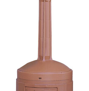 Justrite Smokers'' Cease-Fire Cigarette Butt Receptacle, Terra Cotta, 1/Each