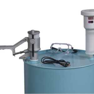 Justrite Aerosolv Aluminum Aerosol Can Disposal System With Puncturing Unit Plastic Sleeve, Anti-Static Wire, Goggles And Color Changing CoalescingCarbon Filter