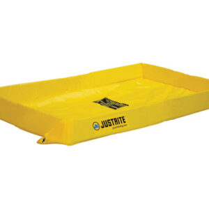Justrite 2' X 4' X 4" Yellow PVC Coated Fabric Maintenance Spill Berm