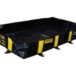 Justrite 6' X 8' X 12' Rigid-Lock QuickBerm Black PVC Coated Fabric Spill Berm