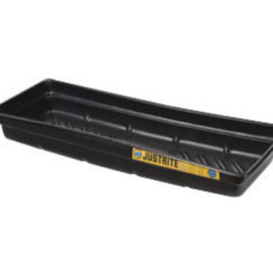 Justrite 46" X 16" X 5 12" EcoPolyBlend Black Polyethylene Spill Tray