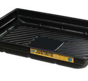 Justrite 47 12" X 23" X 5 12" EcoPolyBlend Black Polyethylene Spill Tray