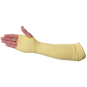 Honeywell Kevlar Sleeves w/ Thumb Holes, 18", Yellow, 25/Pkg