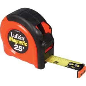 Lufkin 700 Series Power Tape, 25 ft x 1 in, SAE, Single Sided, Orange