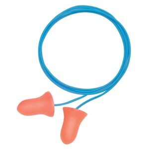 Honeywell Howard Leight Maximum Single-Use Earplugs, Corded, Red, 100/Box