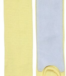 Memphis Gloves Yellow 14" Kevlar Cut-Resistant Sleeve With Thumb Slot And Leather Pad With Abrasion Resistance