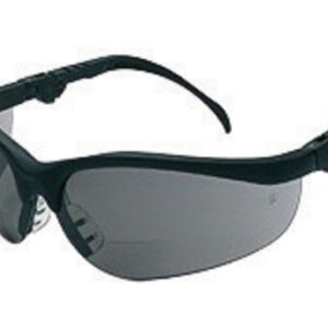 Crews Klondike Magnifier 2.5 Diopter Safety Glasses With Black Nylon Frame And Gray Polycarbonate Anti-Scratch Lens