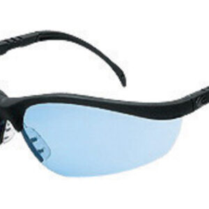 Crews Klondike Safety Glasses With Black Nylon Frame And Light Blue Polycarbonate Duramass Anti-Scratch Lens