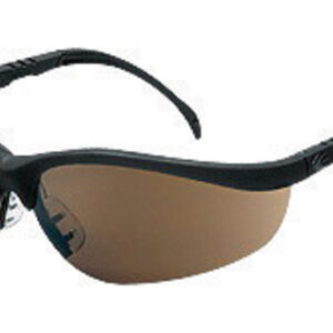 Crews Klondike Safety Glasses With Black Nylon Frame And Brown Polycarbonate Duramass Anti-Scratch Lens