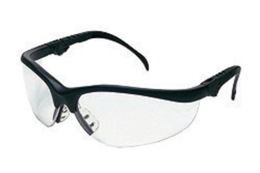 Crews Klondike Plus Safety Glasses With Black Nylon Frame And Clear Polycarbonate Duramass AF4 Anti-Fog Anti-Scratch Lens