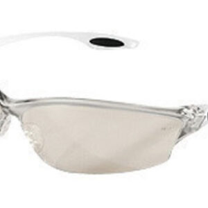 Crews Law 2 Safety Glasses With Clear Nylon Frame, Clear IndoorOutdoor Mirror Polycarbonate Duramass Anti-Fog Anti-Scratch Lens And TPR Nose Pad And Black Temple Sleeve