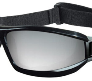 Crews Reaper Dust Impact Goggles With Black Foam Lined Frame And Silver Mirror Anti-Fog Hard Coat Lens