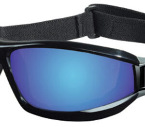 Crews Reaper Dust Impact Goggles With Black Foam Lined Frame And Blue Mirror Anti-Fog Hard Coat Lens