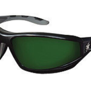 Crews Reaper Regular Safety Glasses With Black Polycarbonate Frame, Filter 5.0 Polycarbonate Duramass Anti-Scratch Lens And Gray Temple Sleeve And Removable Foam Gasket