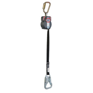 Honeywell Miller Turbo T-Bak Tie-Back Personal Fall Limiter, 17D-1 Steel Twist Lock Carabiner, 1/Each