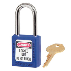 Master Lock 410 Zenex Thermoplastic Safety Padlock, Blue, 1/Each