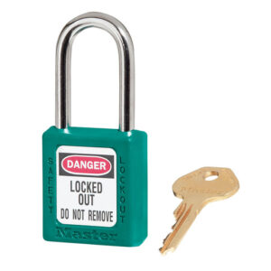 Teal Thermoplastic Zenex Padlock