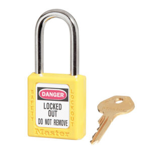 Master Lock 410 Zenex Thermoplastic Safety Padlock, Yellow, 1/Each