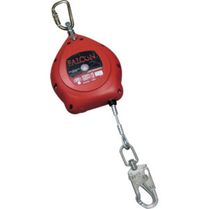 Honeywell Miller Falcon Self-Retracting Lifeline, Stainlees Steel Lifeline w/ Tagline & Carabiner, 30'', 1/Each
