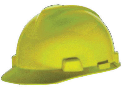 MSA Yellow Polyethylene Cap Style Hard Hat With 1-Touch Suspension