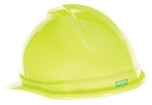 MSA Polyethylene Cap Style Hard Hat With 4 Point Ratchet Suspension