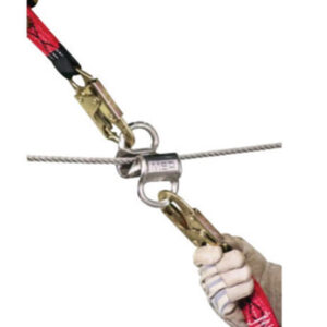 MSA 60' Gravity Dyna-Line Two-Worker Temporary Horizontal Poly Rope Lifeline With Anchor Strap, Shock Absorber And Bypass Shuttles