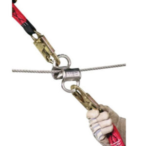 MSA 60' Gravity Sure-Line Two-Worker Temporary Horizontal Steel Cable Lifeline With Shock Absorber, Bypass Shuttles And Turn Buckle