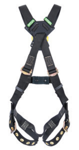 MSA Standard Workman Arc Flash Cross Over Harness With Back Web Loop And Tongue Buckle Leg Straps