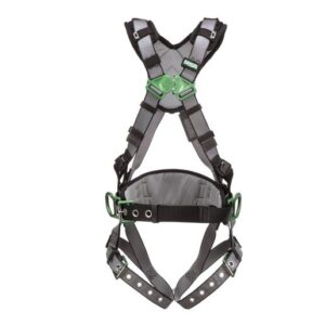 MSA Harness V-Fit X-Large Construction Back And Hip D-Rings Tongue Buckle Leg Straps Shoulder Padding