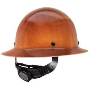 MSA Tan Phenolic Full Brim Hard Hat With 4 Point Pinlock Suspension