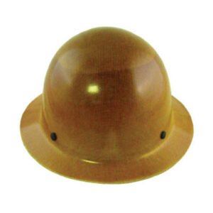 MSA Tan Skullgard Phenolic Full Brim Hard Hat With Ratchet4 Point Ratchet Suspension