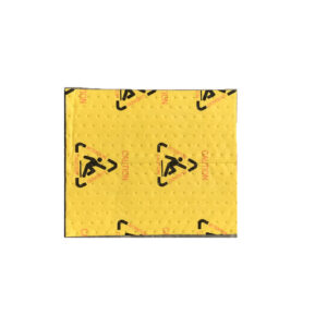 MeltBlown Technologies 15" X 18" Hi-Vis Yellow Polypropylene Caution Pads