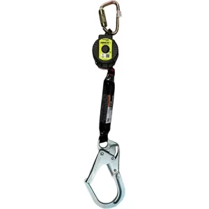Turbolite Fall Limiter, Vectran, 11 ft, Carabiner, Locking Snap Hook, 420 lb, 1 Legm