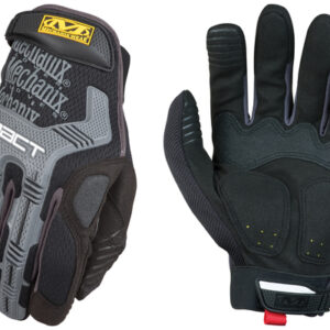 Mechanix Wear Size 10 Black And Gray M-Pact Synthetic Leather And TrekDry Full Finger Anti-Vibration Gloves With Hook And Loop Cuff