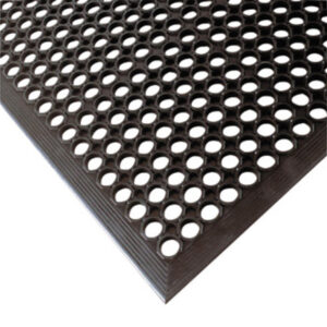 Superior Manufacturing 3' X 10' Black Rubber Notrax Anti-Fatigue Floor Mat