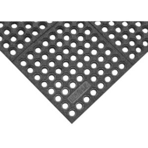 Superior Manufacturing 3' X 3' Black Silicon Carbide Grit Nitrile Rubber Notrax Anti-Fatigue Floor Mat