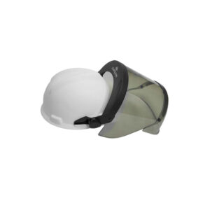 National Safety Apparel ArcGuard 7" X 20" X .06" Light Gray Polycarbonate 12 calcmÂ² Faceshield With Slotted Adapter And Hard Hat