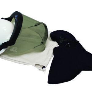 National Safety Apparel One Size Fits Most Light Gray Polycarbonate UltraSoft 12 calcmÂ² Head And Face Protection Kit With Hard Hat