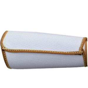 NATIONAL SAFETY APPAREL WHITE CUTGUARD 11 OUNCE DOUBLE LAYER POLYESTER MESH WRISTLET WITH HOOK AND LOOP CLOSURE
