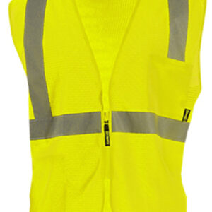 OCCUNOMIX HI-VIZ YELLOW MESH POLYESTER VEST
