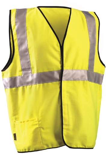 OccuNomix X-Large Orange Economy Value Light Weight Polyester Mesh Vest With Front Hook And Loop Closure