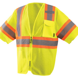 HI-VIZ YELLOW MESHPOLYESTER TWO-TONE VEST